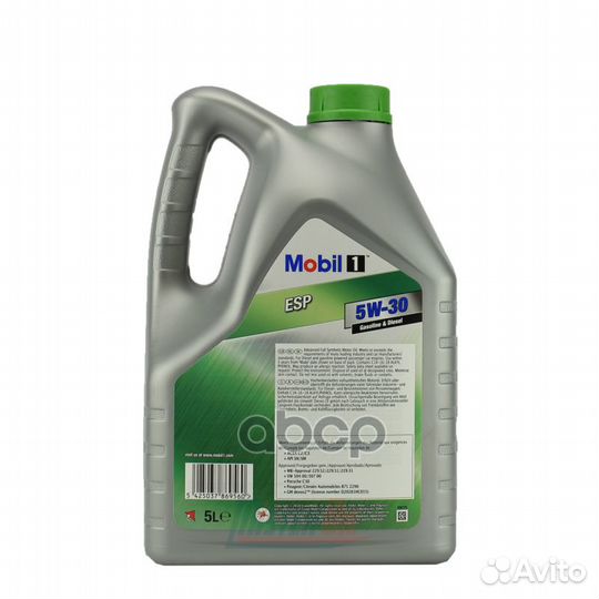 Mobil 1 ESP 5W30 (5L) масло мотор.синтAPI SN,acea