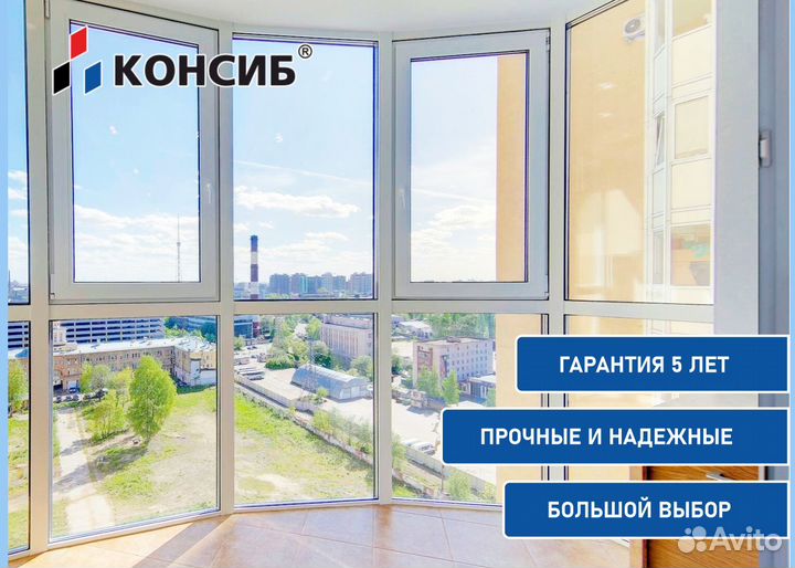 Пластиковые окна, остекление лоджии в коттедже