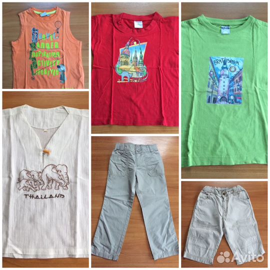 Летняя одежда на 5-6 лет 19 предметов