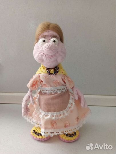Игрушка вязаная ручной работы. Пара, муж и жена