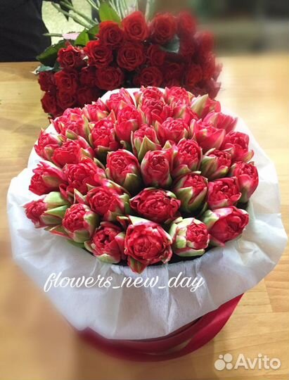 Букет Цветов Розы Пионовидные Розы 21 31 51 101