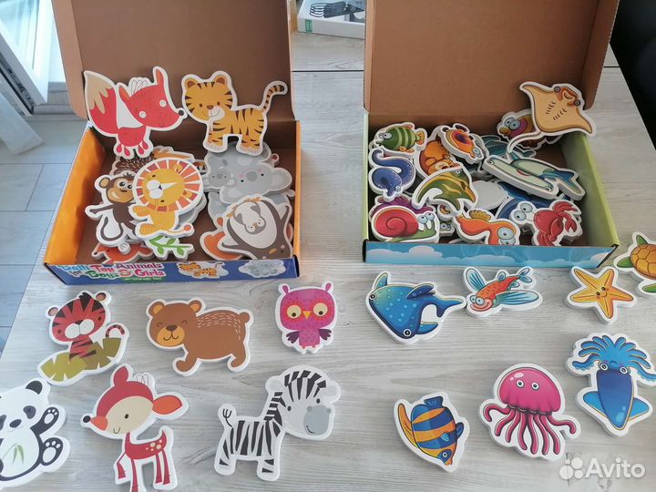 Игрушки для купания развивающие животные / морские