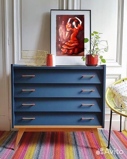 Картина маслом Танцовщица Девушка в красном