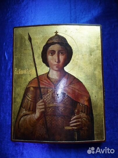 Икона старинная Георгий Победоносец.19век