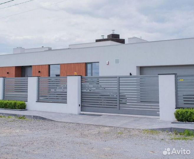 Заборные секции m фирм. Alutech установка