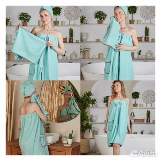 Набор женский из 3 предметов для бани