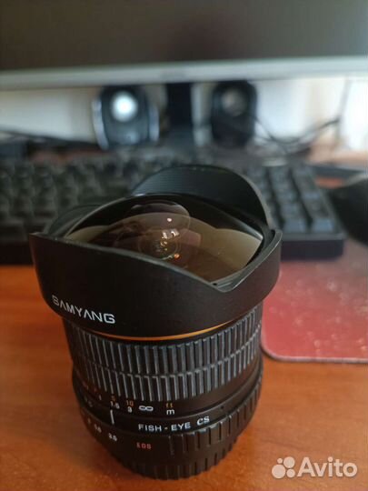 Объектив samyang 8mm 3.5 fish eye canon