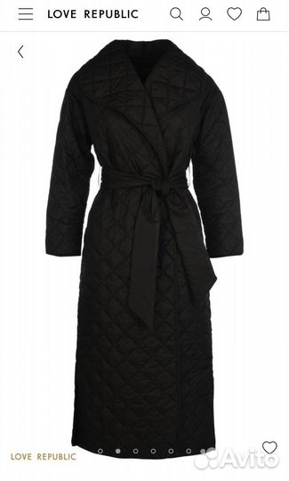 Пальто стегнаное женское Love republic