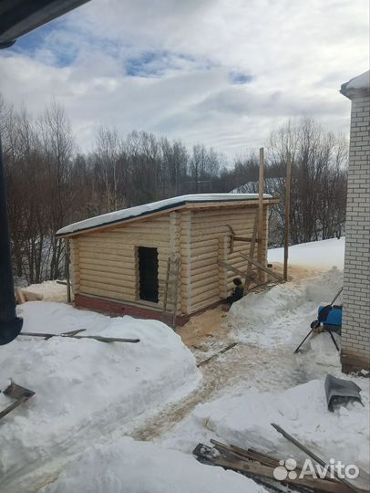 Шлифовка и покраска сруба