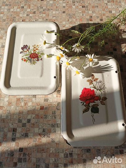 Лоток для холодца эмалированный СССР