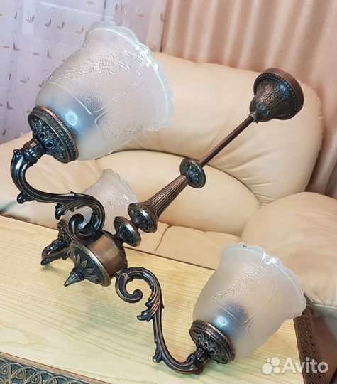 Люстра бронза потолочная СССР