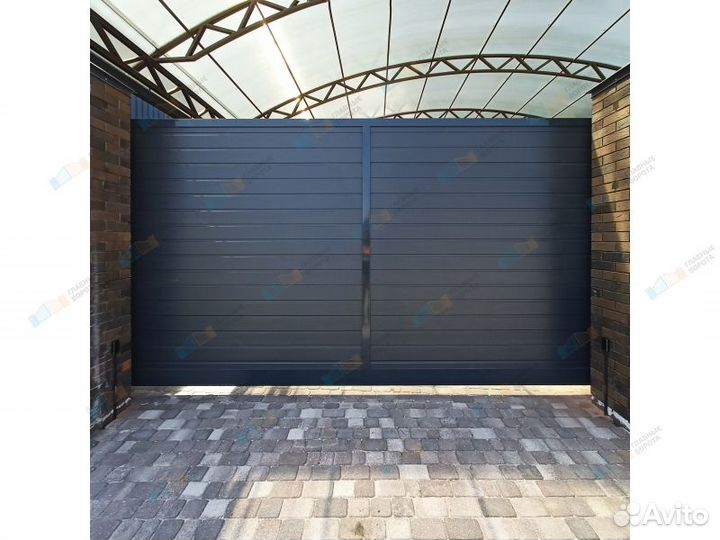 Ворота Откатные с калиткой