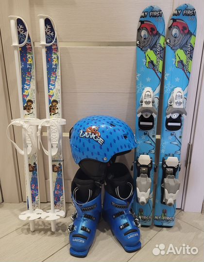 Горные лыжи детские 80 комплект