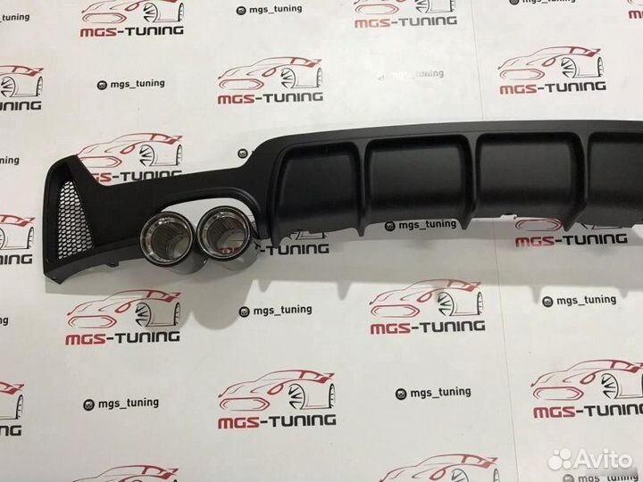 Диффузор BMW 4 F32 Матовый 2x0 + Карбон