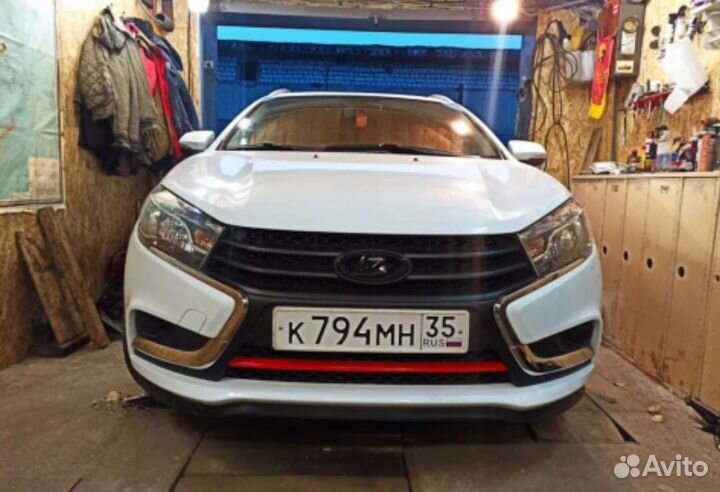 Накладка бампера для Лада Веста в стиле Спорт