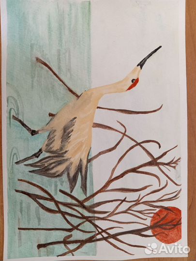 Картина акварель, А4