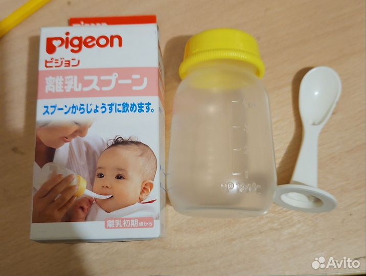 Бутылочка с ложкой pigeon