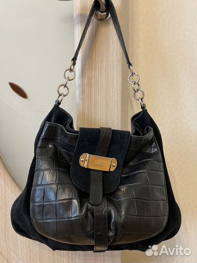 Сумка женская натуральная кожа и замша