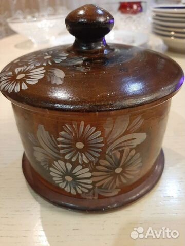 Шкатулка,банка с крышкой, дерево,роспись,времён СС