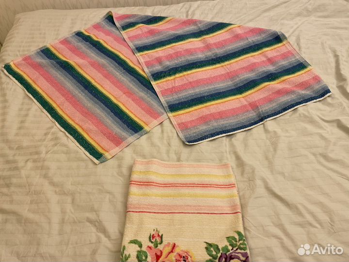 Полотенца х/б 1 шт новое полоска 70 на 155 СССР