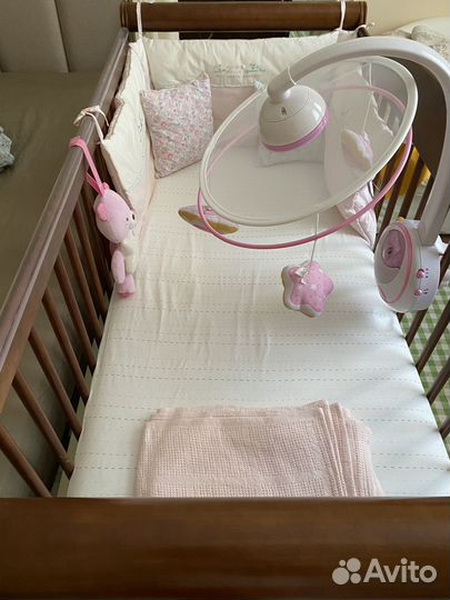 Кровать детская с ящиком деревянная Mothercare