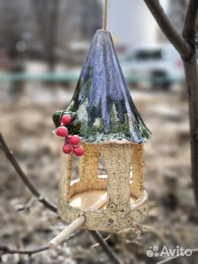 Кормушка для птиц керамика