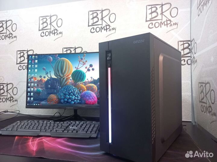 Игровой компьютер intel комплект с монитором 24 д