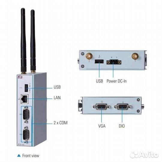 Миникомпьютер Axiom ICO100-839-N3350-2COM-DIO-DC