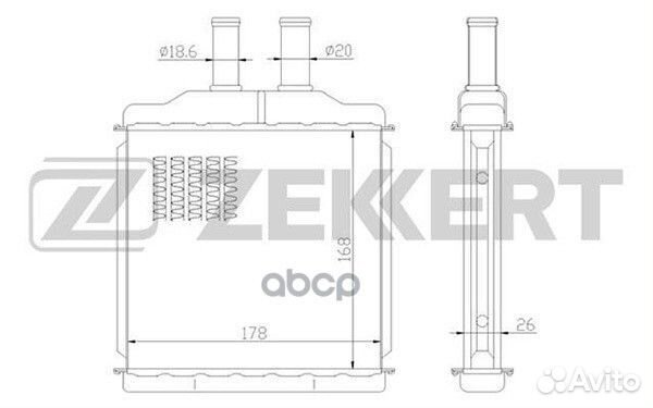Радиатор отопителя Chevrolet Lacetti (J200) 05