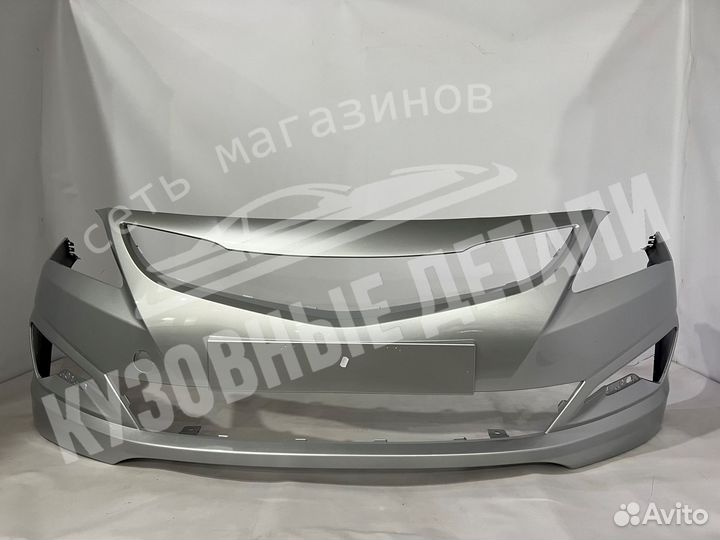 Бампер передний Hyundai Solaris 2014-17 в цвет