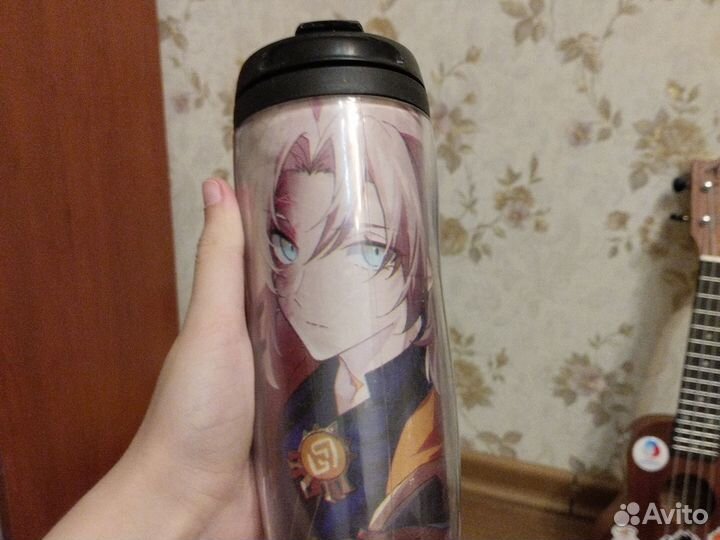 Термо кружка с Альбедо из Genshin impact