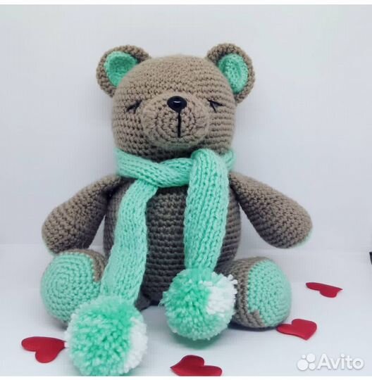 Мишка вязаный ручная работа