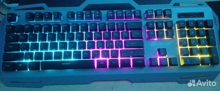 Игровая, мембранная клавиатура оклик