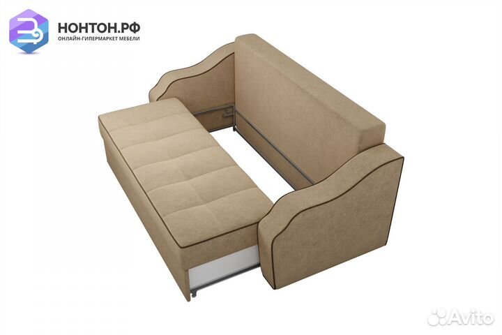 Диван еврокнижка Манчестор микровельвет бежевый