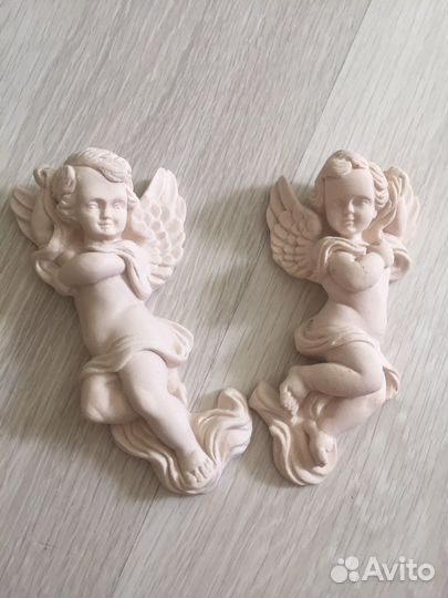 Ангелки из гипса. Декор