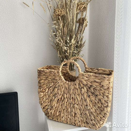 Корзина интерьерная плетеная