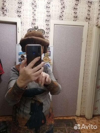 Шапка норковая женская 56