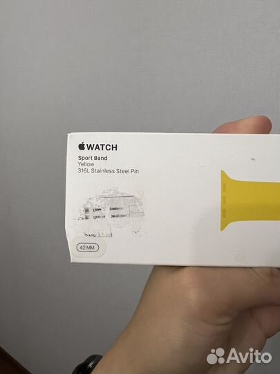 Ремешок apple watch 42mm жёлтый