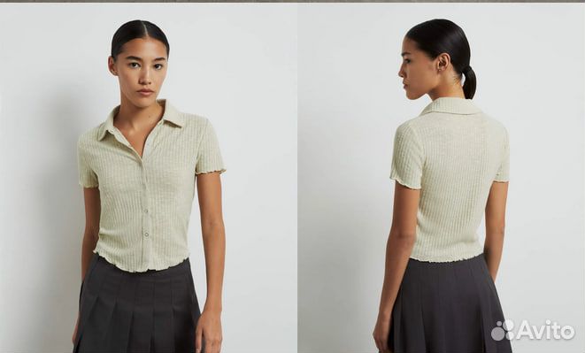 Топ с воротником поло