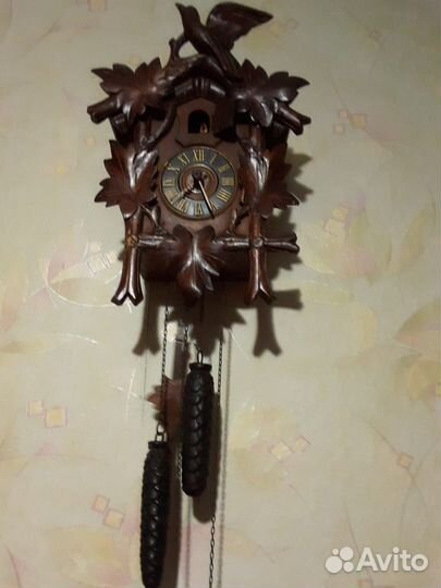 Часы немецкие начало хх века, с кукушкой и боем