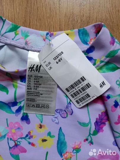 Новая футболка для плавания 122+