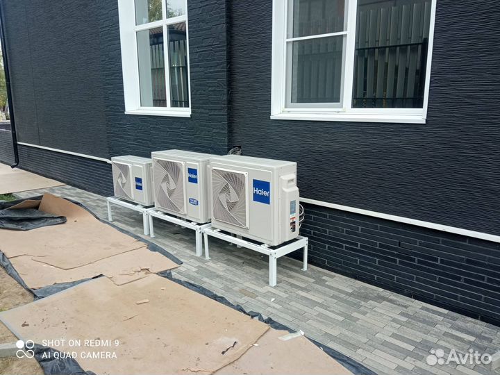 Установка кондиционеров, закладка трассы