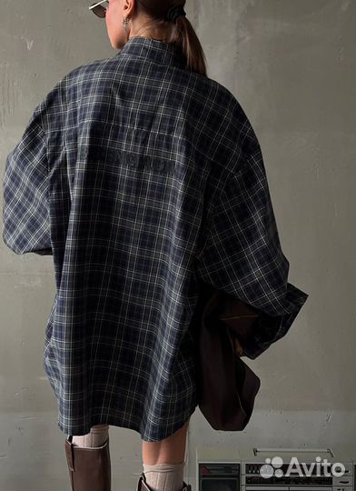 Рубашка в клетку balenciaga (новинка 2025)