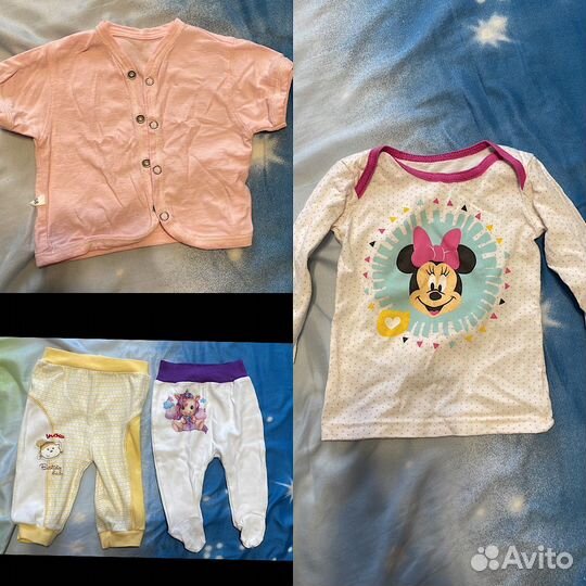 Слипы и боди для девочки 68 74