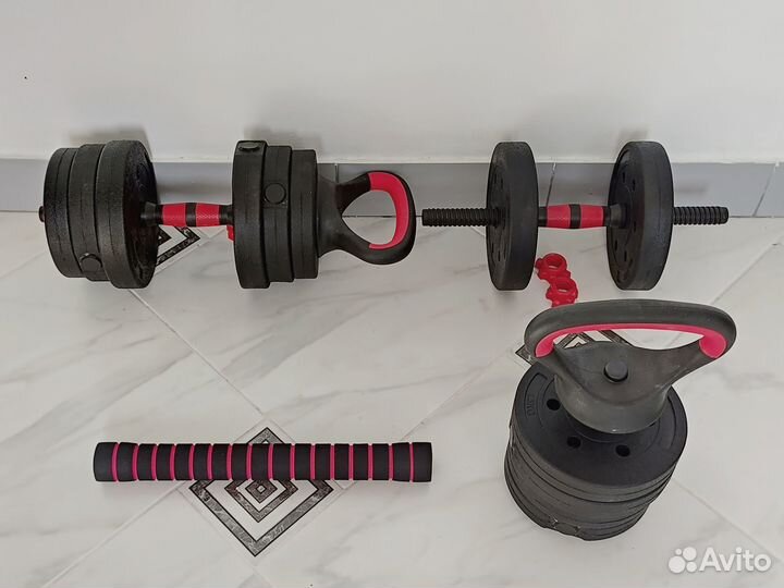 Набор гантели 2х10кг/гири /мини штанга