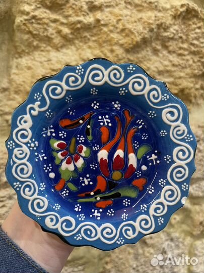 Тарелка керамика ручная работа