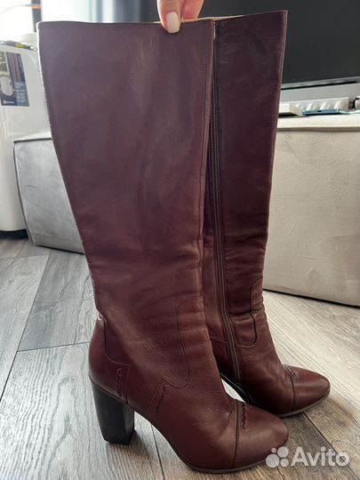 Сапоги женские натуральная кожа, 37 р-р