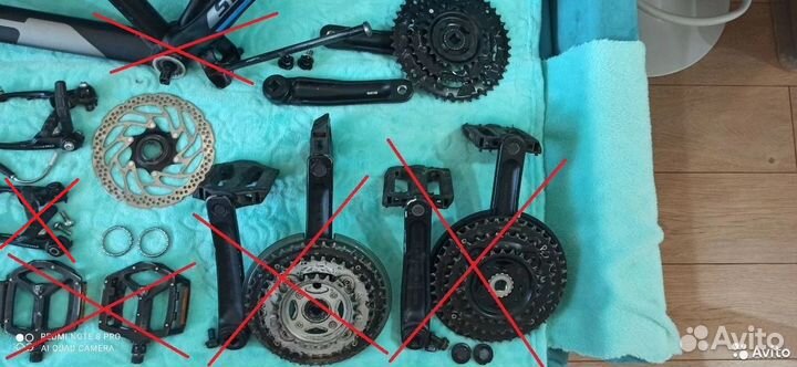 Велозапчасти, тормоза, шатуны, покрышки