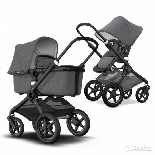 Bugaboo Fox2 2в1 Classic Black Grey Melange