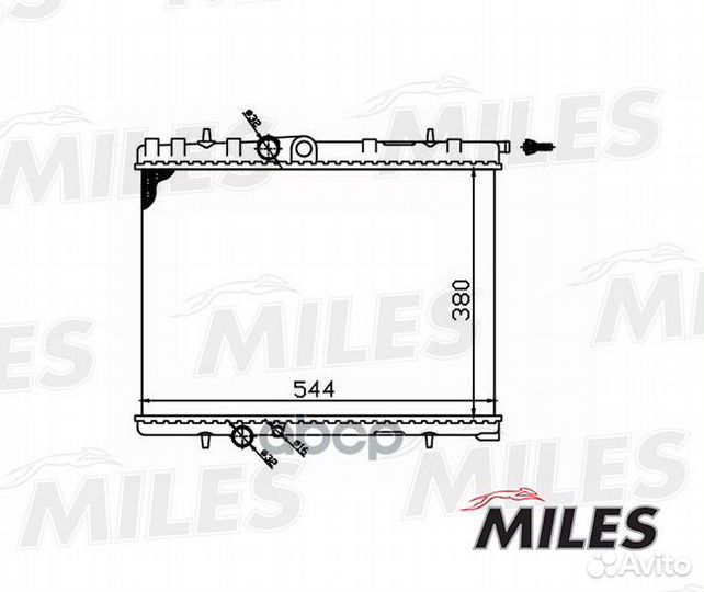 Радиатор peugeot 307 1.4-2.0 01- acrm043 Miles